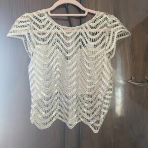 Nwt sequin gold blouse